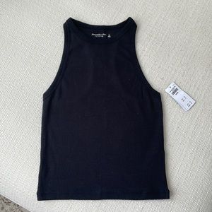High-neck racerback tank top